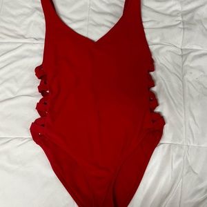 Xhilaration Red One-Piece Swimsuit